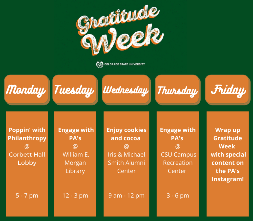 Gratitude Week University Advancement