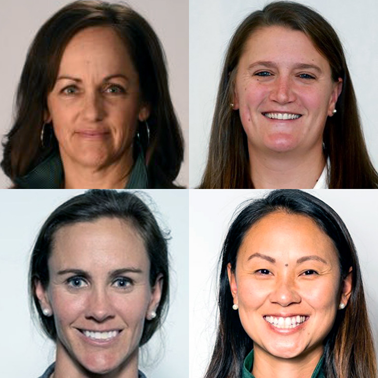 Collage of four female CSU head coaches