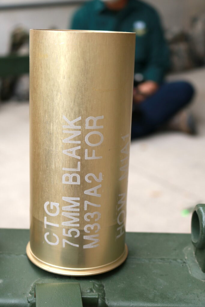 A spent casing shell used when firing Comatose. 