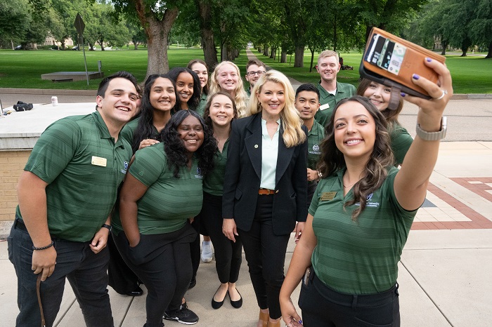 The 2023 Presidential Ambassadors with President Amy Parsons