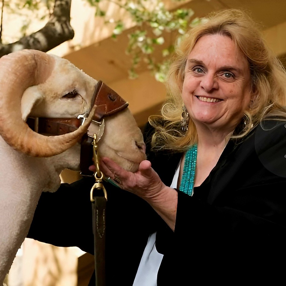 Ann Gill with CAM the Ram