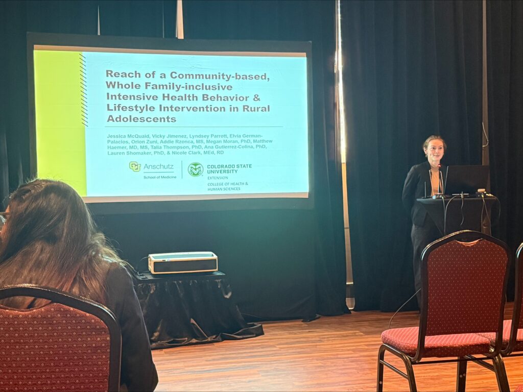 Jessica McQuaid presenting her research findings